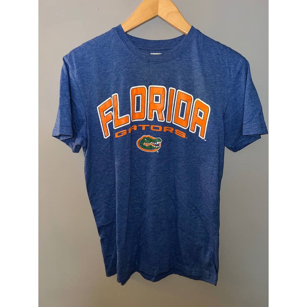 E5 Florida Gators Mens Medium Blue Heathered NCAA Graphic T-Shirt Short Sleeve